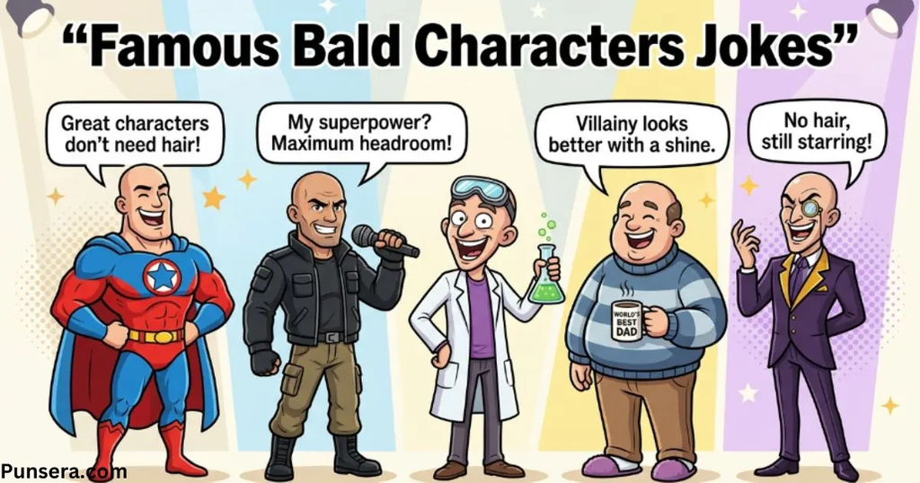 Famous bald characters jokes