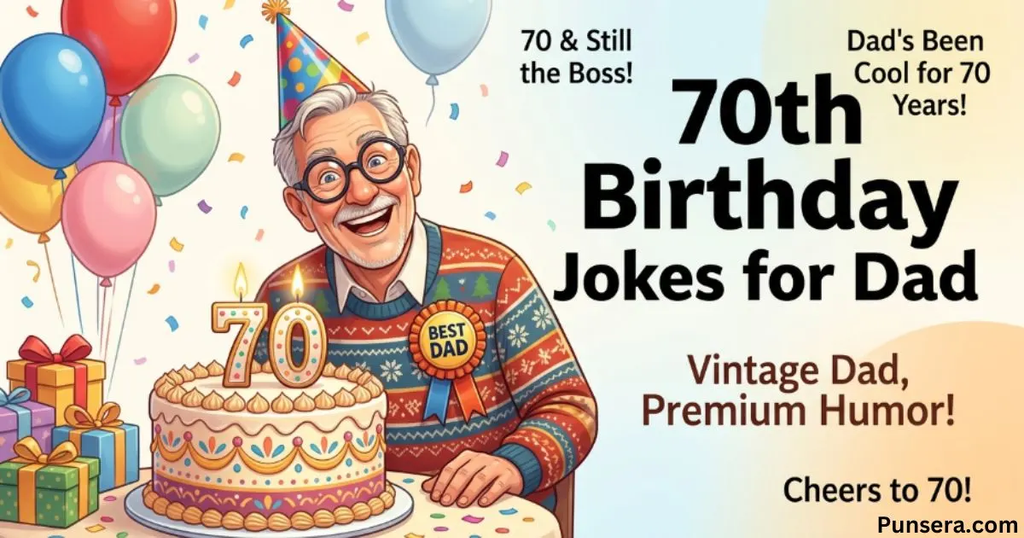 70th Birthday Jokes for Dad