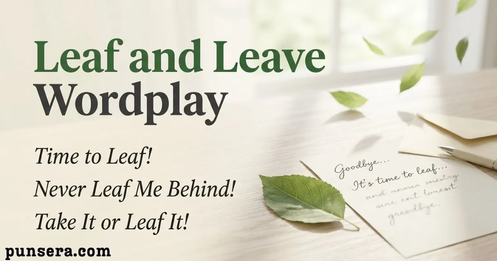 Leaf and Leave Wordplay